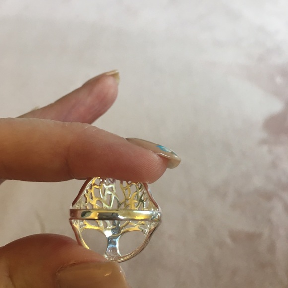 BNIB Tree Of Life.925 Stamped Silver Ring 8 - Picture 3 of 7
